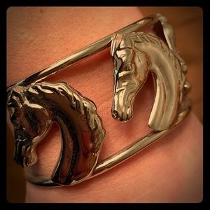 Horse head cuff bracelet